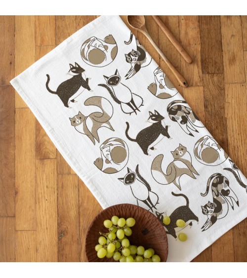 Tea Towel - Cat Gingiber best kitchen hand towels fall funny cute