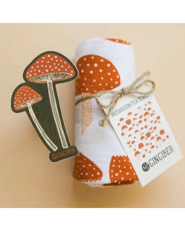 Tea Towel - mushroom Gingiber best kitchen hand towels fall funny cute