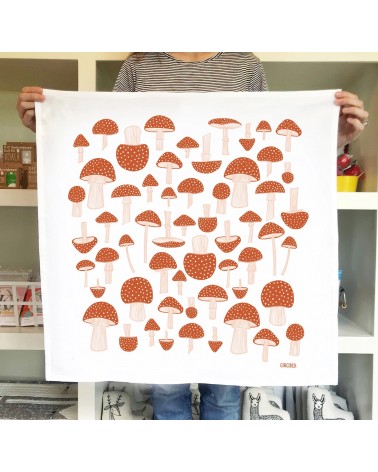 Tea Towel - mushroom Gingiber best kitchen hand towels fall funny cute