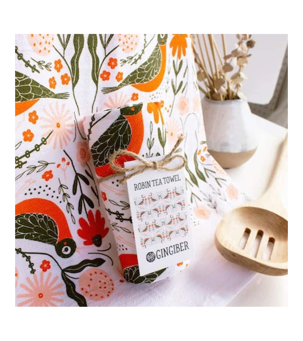 Tea Towel - Robin Gingiber best kitchen hand towels fall funny cute