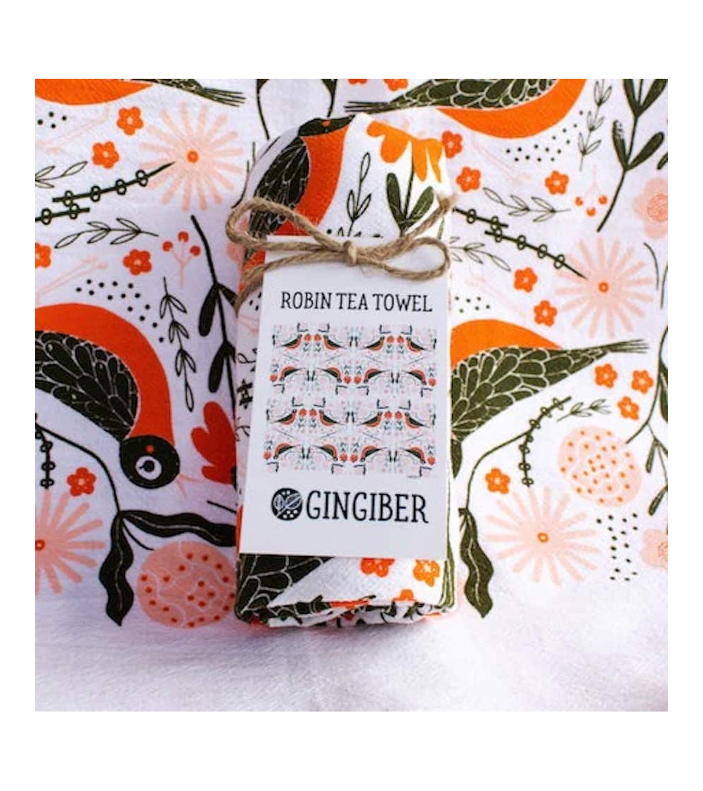 Tea Towel - Robin Gingiber best kitchen hand towels fall funny cute
