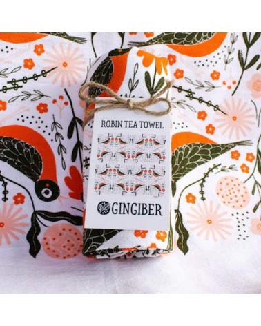 Tea Towel - Robin Gingiber best kitchen hand towels fall funny cute