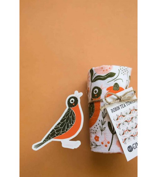 Tea Towel - Robin Gingiber best kitchen hand towels fall funny cute