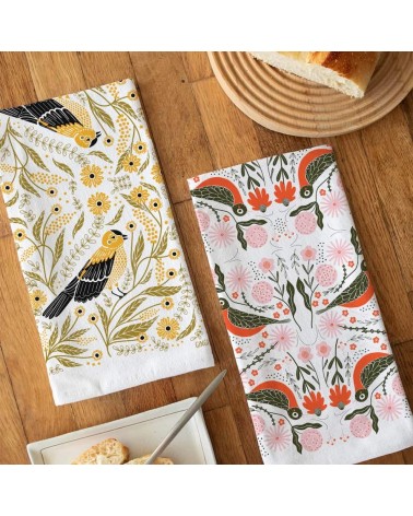 Serviette de cuisine - rouge gorge Gingiber torchon vaisselle qualité serviette haut de gamme beaux essuie main originaux