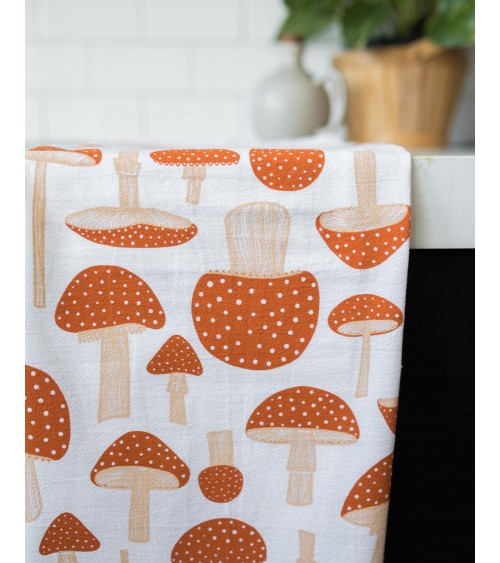 Tea Towel - mushroom Gingiber best kitchen hand towels fall funny cute