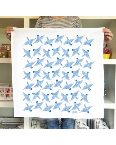 Serviette de cuisine - Oiseau bleu Gingiber torchon vaisselle qualité serviette haut de gamme beaux essuie main originaux