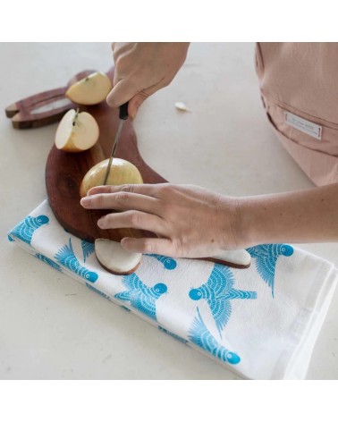 Serviette de cuisine - Oiseau bleu Gingiber torchon vaisselle qualité serviette haut de gamme beaux essuie main originaux