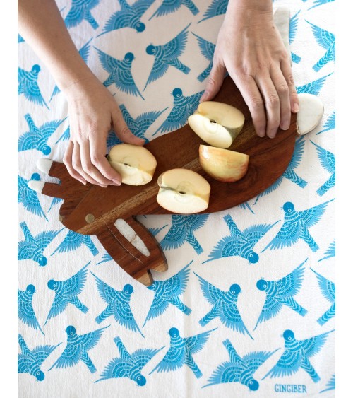 Serviette de cuisine - Oiseau bleu Gingiber torchon vaisselle qualité serviette haut de gamme beaux essuie main originaux
