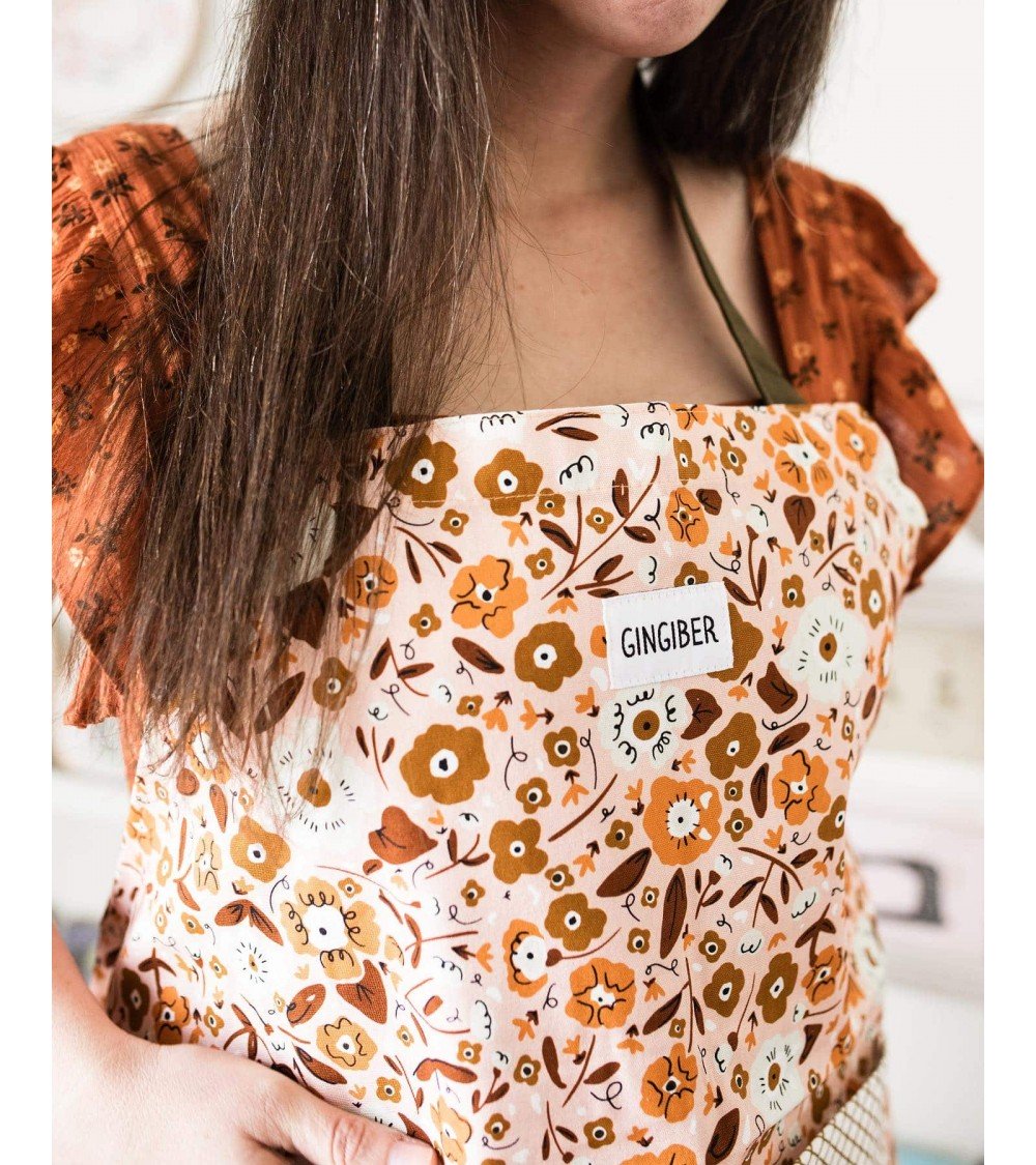 Kitchen Apron - Calico flowers Gingiber kitchen cooking women funny cute bbq aprons for men