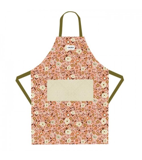 Tablier de cuisine - Calico flowers Gingiber personnalisé femme chic homme original cuisinier patissier barbecue