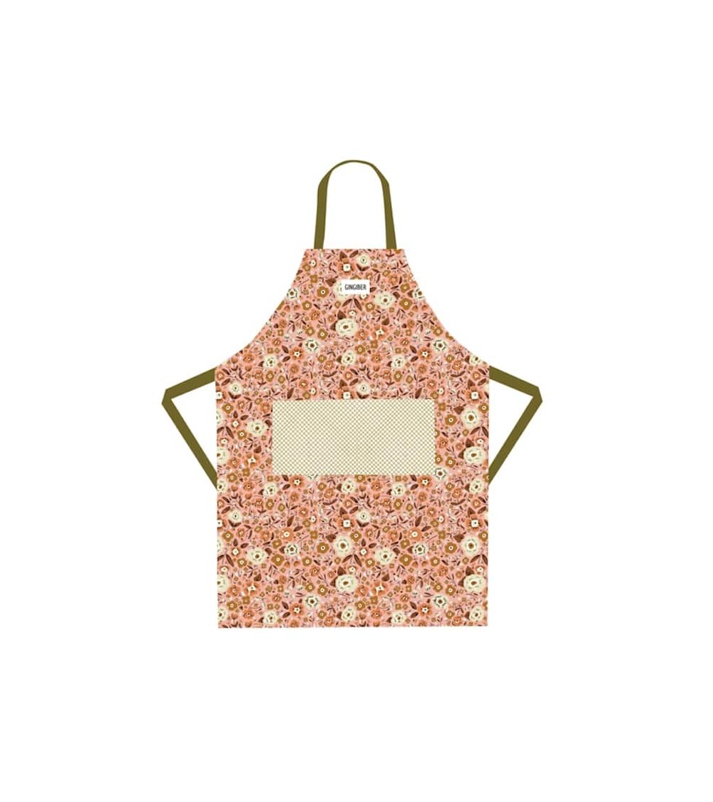 Kitchen Apron - Calico flowers Gingiber kitchen cooking women funny cute bbq aprons for men