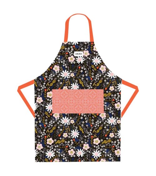 Tablier de cuisine - Floral Bouquet Gingiber personnalisé femme chic homme original cuisinier patissier barbecue