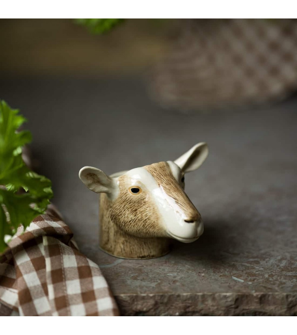 Chèvre Toggenburg - Coquetier original en céramique Quail Ceramics oeuf original design