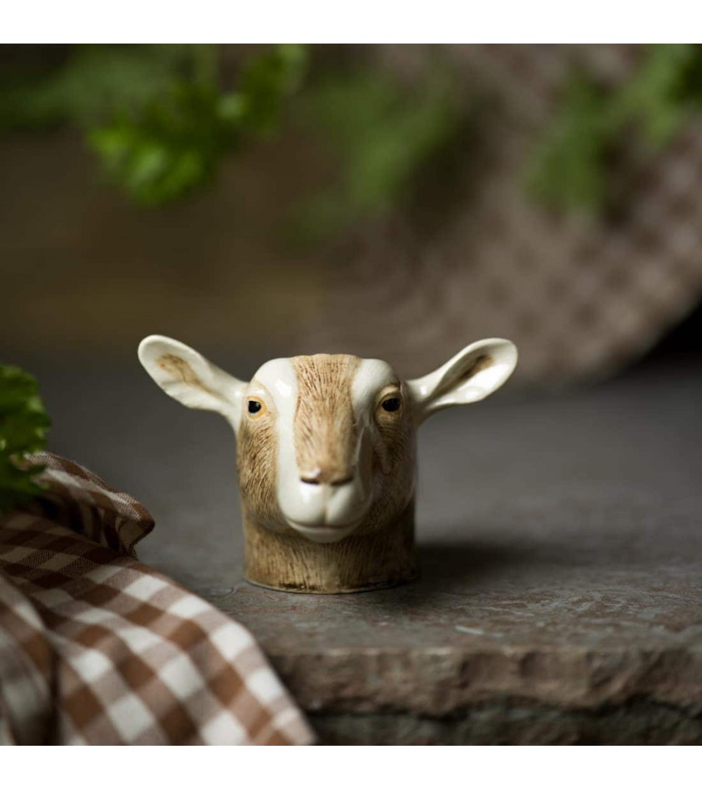Chèvre Toggenburg - Coquetier original en céramique Quail Ceramics oeuf original design