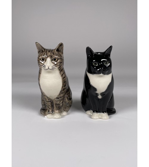 Millie & Julius - Salt and pepper shaker Cat Quail Ceramics pots set shaker cute unique cool