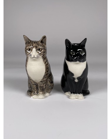 Millie & Julius - Salt and pepper shaker Cat Quail Ceramics pots set shaker cute unique cool