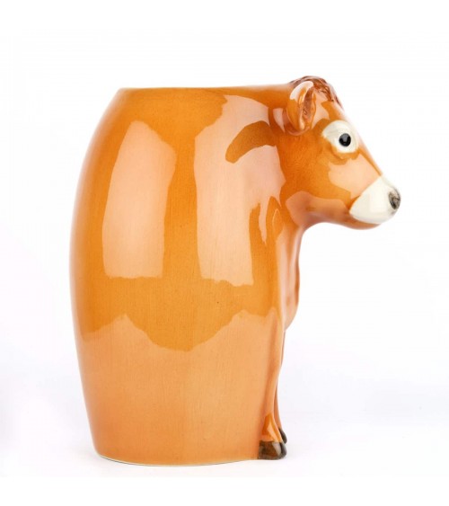 Mucca Jersey - Grande vaso per fiori Quail Ceramics vasi eleganti per interni per fiori decorativi design kitatori svizzera