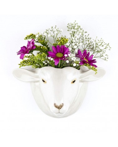 Suffolk Schaf mit weißem Gesicht - Keramik Wandvase Quail Ceramics vasen deko blumenvase blume vase design dekoration speziel...