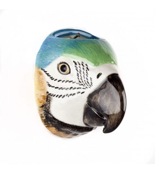 Parrot Macaw - Small ceramic Wall Vase Quail Ceramics table flower living room vase kitatori switzerland