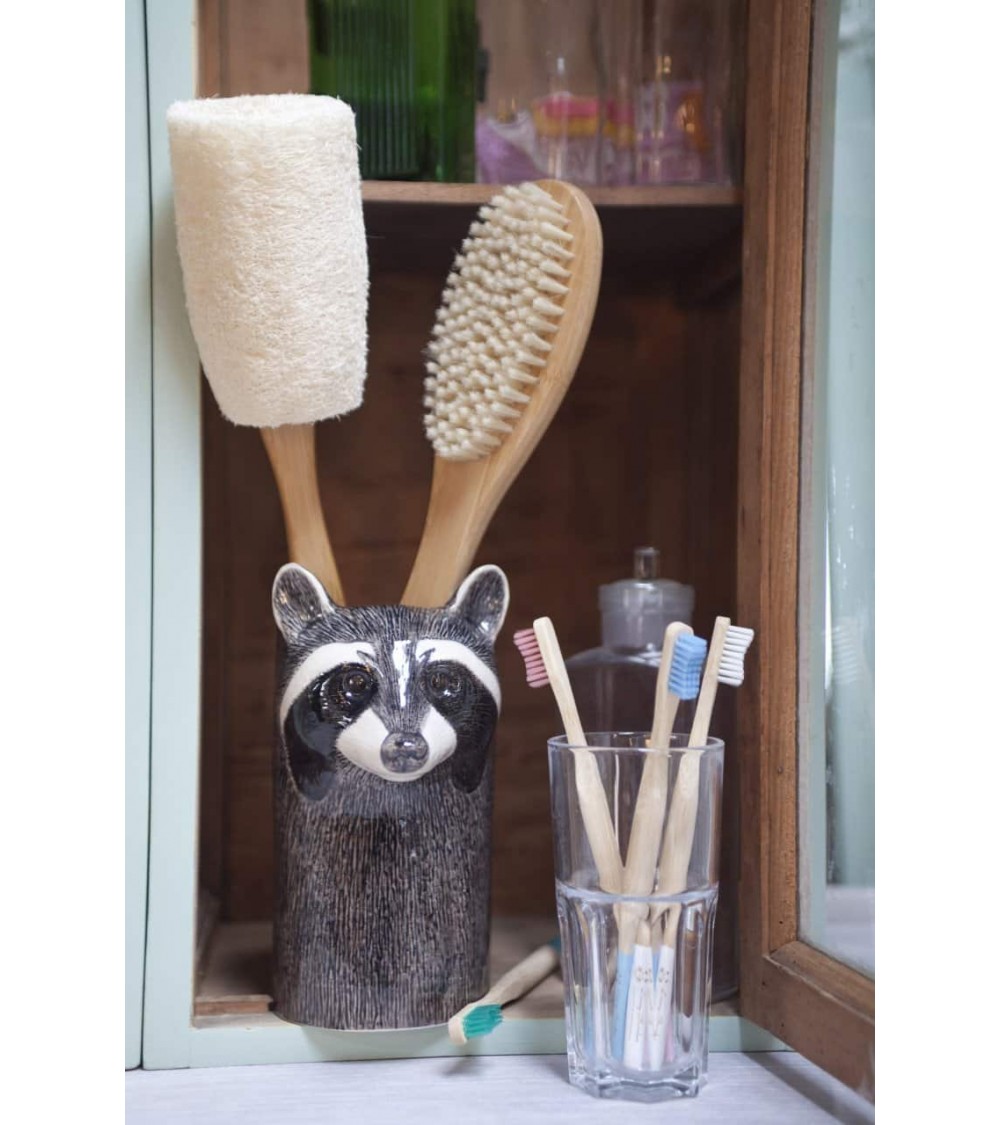 Raccoon - Ceramic Utensil Holder Quail Ceramics