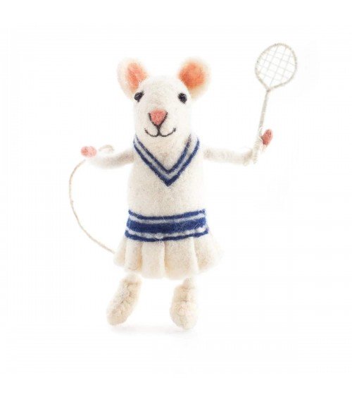 Tennis Mouse - Decorative object Sew Heart Felt original kitatori switzerland