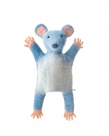 Molly mouse - Hand puppet Sew Heart Felt hand animal puppet on hand
