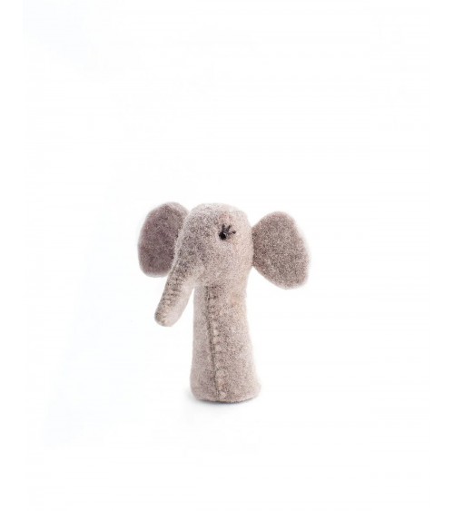 Elephant - Finger puppet Sew Heart Felt hand animal puppet on hand