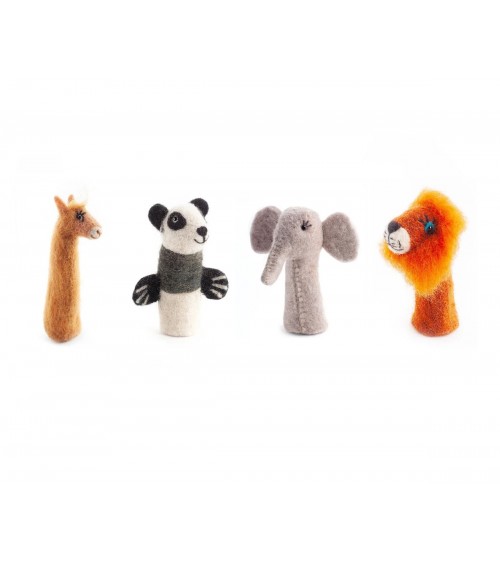 Elefant - Fingerpuppe aus Filz Sew Heart Felt Tier hand puppe aus filz kaufen