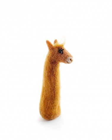 Lama - Fingerpuppe aus Filz Sew Heart Felt Tier hand puppe aus filz kaufen