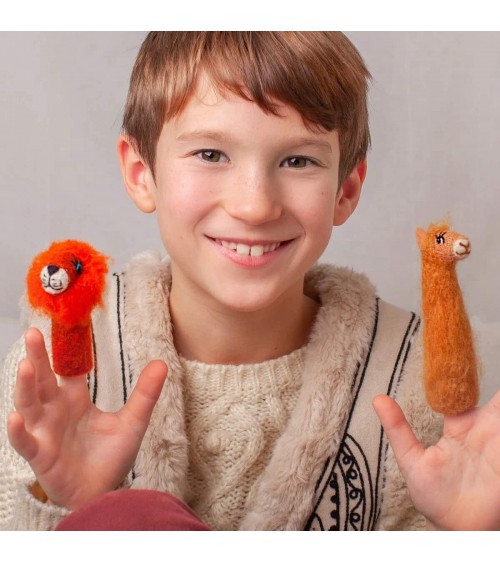 Löwe - Fingerpuppe aus Filz Sew Heart Felt Tier hand puppe aus filz kaufen