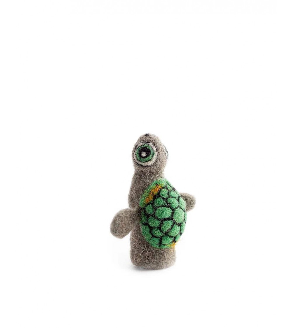 Turtle - Finger puppet Sew Heart Felt hand animal puppet on hand
