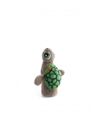 Turtle - Finger puppet Sew Heart Felt hand animal puppet on hand