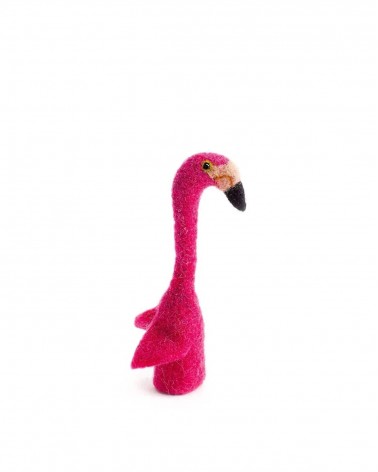 Flamant rose - Marionnette à doigt Sew Heart Felt marionnett peluche anglaise animaux jouet