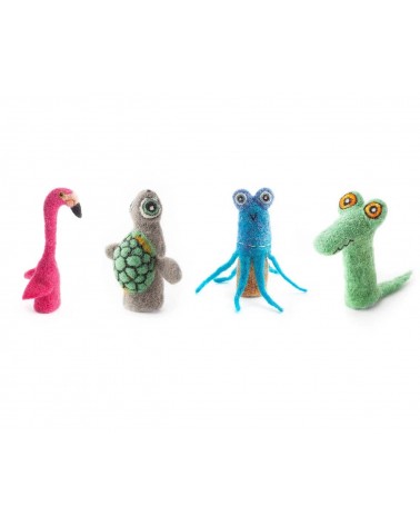 Krokodil - Fingerpuppe aus Filz Sew Heart Felt Tier hand puppe aus filz kaufen