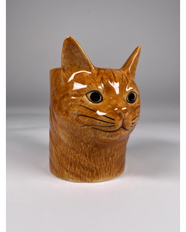 Vincent - Stiftehalter & Blumentopf - Rote Katze Quail Ceramics schreibtisch büro kinder besteckbehälter make up pinselhalter