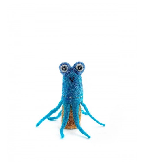 Squid - Finger puppet Sew Heart Felt hand animal puppet on hand