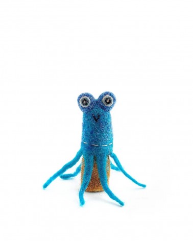 Squid - Finger puppet Sew Heart Felt hand animal puppet on hand