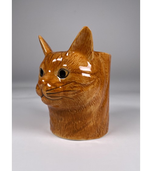 Vincent - Portapenne e Vasi per piante - Gatto rosso Quail Ceramics da scrivania eleganti design originali bambina particolari