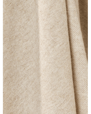 Wolldecke HERRINGBONE Natural - Beige Decke, Kuscheldecke Bronte by Moon woll decken schafwoll decke kaufen kuscheldecke fûr ...