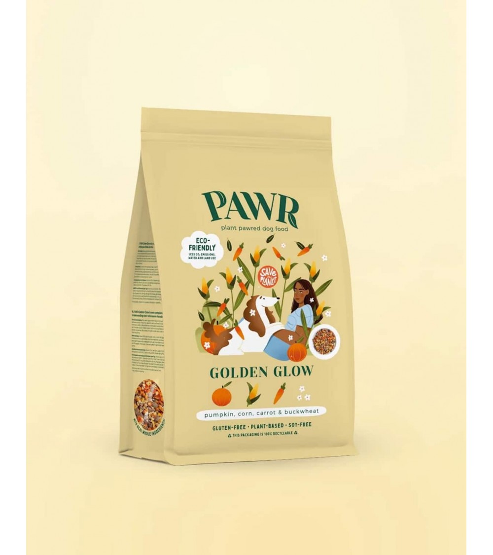 goldener Glanz - veganes hypoallergenes Hundefutter PAWR bestes online bestellen für allergiker schweizer gesundes diätfutter...