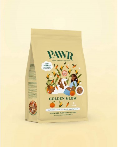 Éclat doré - Croquettes pour chien hypoallergéniques PAWR nourriture nourrir un chien suisse vegan végétariennes
