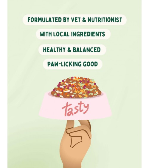 Grandeur verte - Croquettes pour chien hypoallergéniques PAWR nourriture nourrir un chien suisse vegan végétariennes