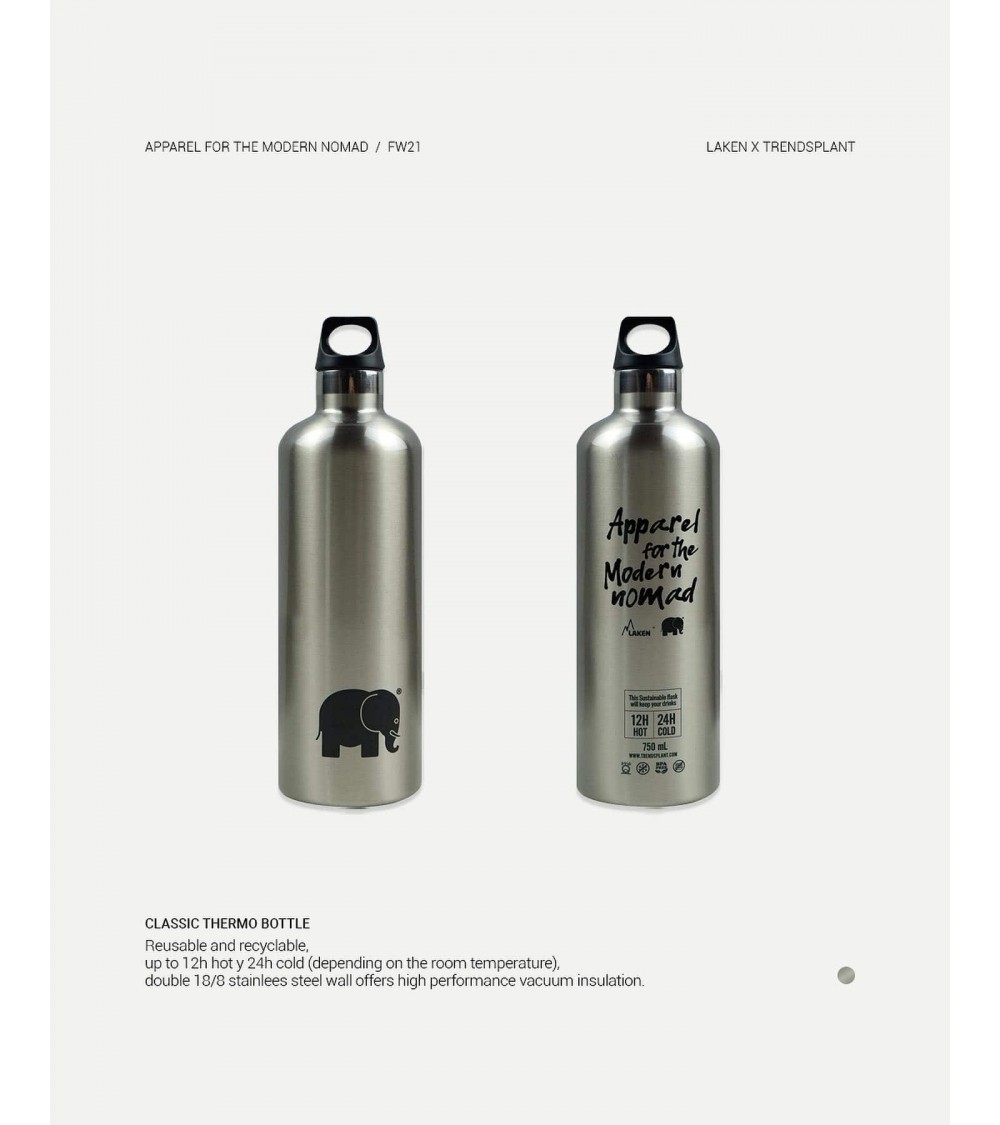 Laken x Trendsplant - Gourde, bouteille Isotherme 750ml Trendsplant gourde sport metal d eau aluminium thé design