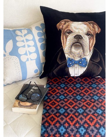Churchill Bulldog - Housse de coussin Yapatkwa pour canapé decoratif salon chaise deco