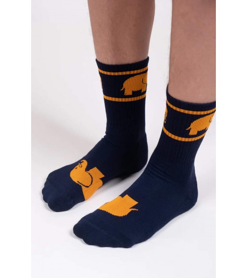 Bamboo sports socks - Navy blue Trendsplant funny crazy cute cool best pop socks for women men