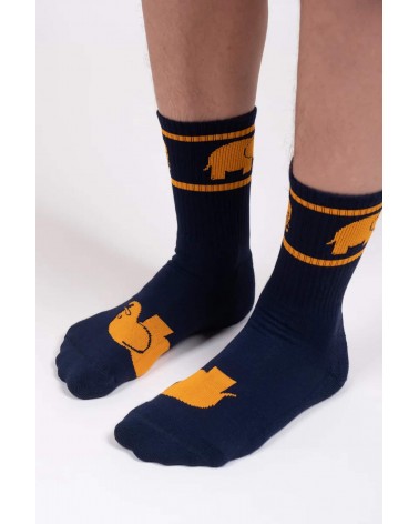 Bamboo sports socks - Navy blue Trendsplant funny crazy cute cool best pop socks for women men