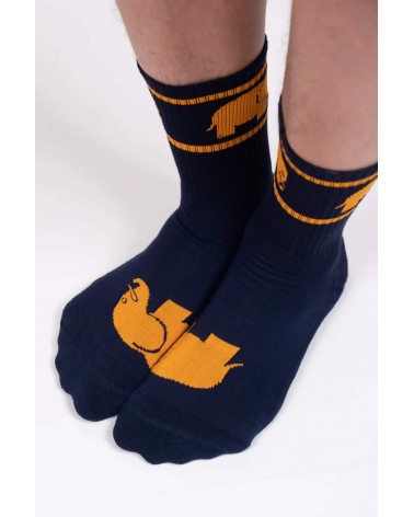 Bamboo sports socks - Navy blue Trendsplant funny crazy cute cool best pop socks for women men