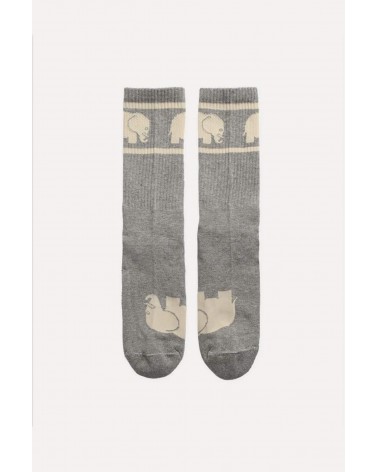 Chaussettes de sport en coton biologique - Gris Trendsplant jolies chausset pour homme femme fantaisie drole originales