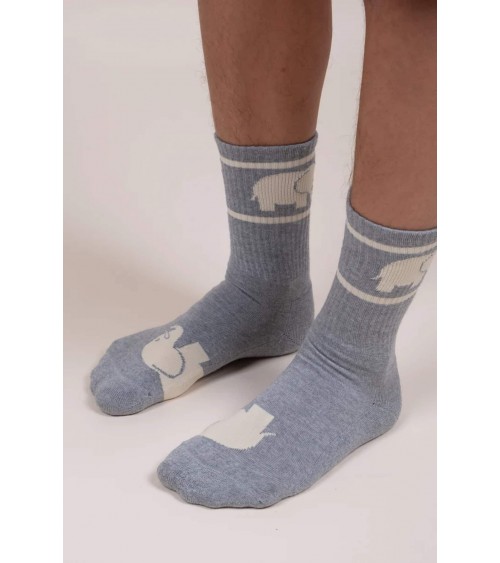 Organic cotton sports socks - Grey Trendsplant funny crazy cute cool best pop socks for women men