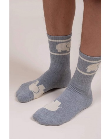 Chaussettes de sport en coton biologique - Gris Trendsplant jolies chausset pour homme femme fantaisie drole originales